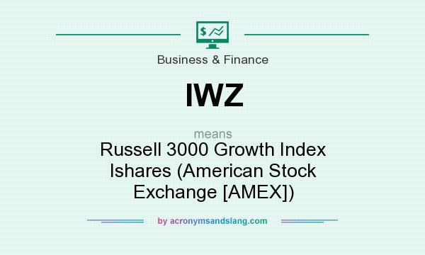 What does IWZ mean? It stands for Russell 3000 Growth Index Ishares (American Stock Exchange [AMEX])