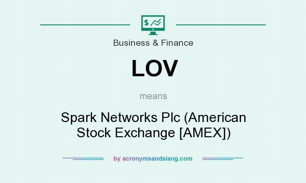What does LOV mean? It stands for Spark Networks Plc (American Stock Exchange [AMEX])