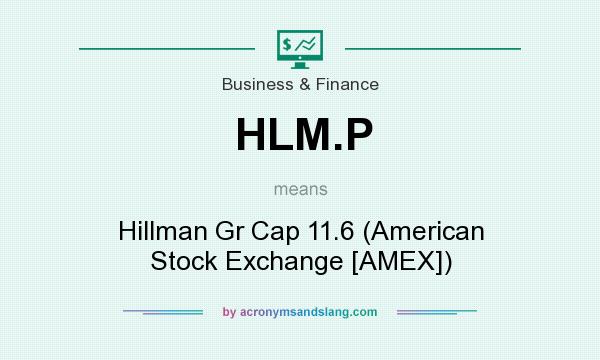 What does HLM.P mean? It stands for Hillman Gr Cap 11.6 (American Stock Exchange [AMEX])