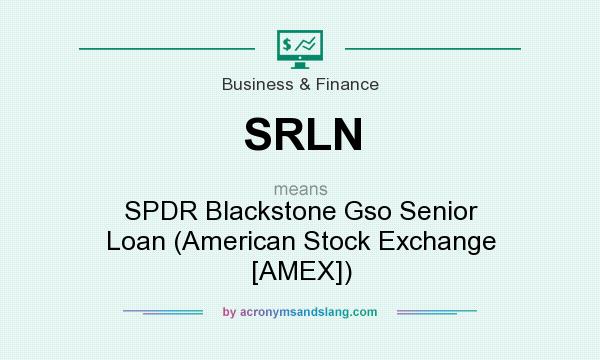 What does SRLN mean? It stands for SPDR Blackstone Gso Senior Loan (American Stock Exchange [AMEX])