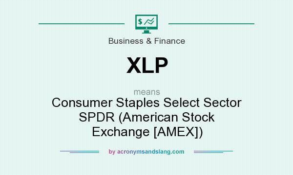 What does XLP mean? It stands for Consumer Staples Select Sector SPDR (American Stock Exchange [AMEX])