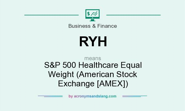 What does RYH mean? It stands for S&P 500 Healthcare Equal Weight (American Stock Exchange [AMEX])