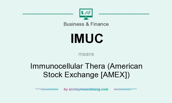 What does IMUC mean? It stands for Immunocellular Thera (American Stock Exchange [AMEX])