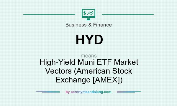 What does HYD mean? It stands for High-Yield Muni ETF Market Vectors (American Stock Exchange [AMEX])