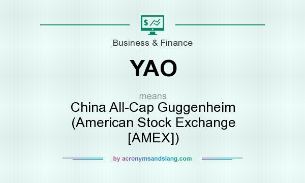 What does YAO mean? It stands for China All-Cap Guggenheim (American Stock Exchange [AMEX])