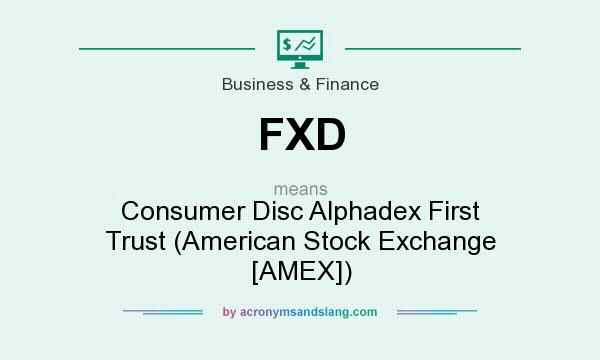 What does FXD mean? It stands for Consumer Disc Alphadex First Trust (American Stock Exchange [AMEX])