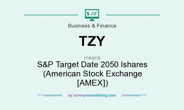 What does TZY mean? It stands for S&P Target Date 2050 Ishares (American Stock Exchange [AMEX])