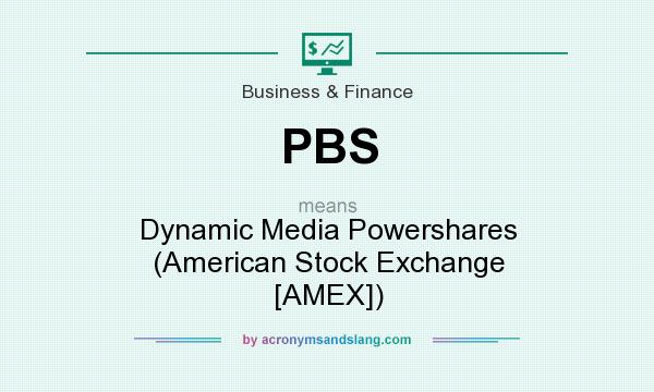 What does PBS mean? It stands for Dynamic Media Powershares (American Stock Exchange [AMEX])