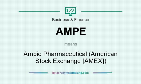 What does AMPE mean? It stands for Ampio Pharmaceutical (American Stock Exchange [AMEX])