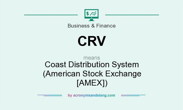 What does CRV mean? It stands for Coast Distribution System (American Stock Exchange [AMEX])