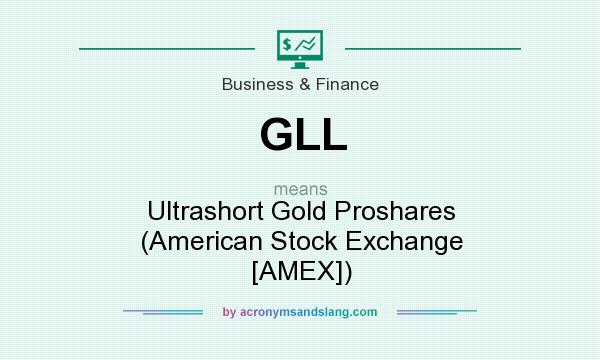 What does GLL mean? It stands for Ultrashort Gold Proshares (American Stock Exchange [AMEX])