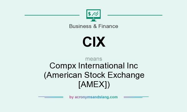 What does CIX mean? It stands for Compx International Inc (American Stock Exchange [AMEX])
