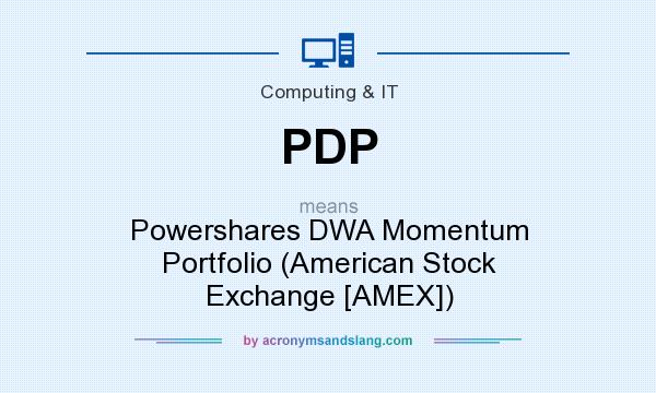 What does PDP mean? It stands for Powershares DWA Momentum Portfolio (American Stock Exchange [AMEX])