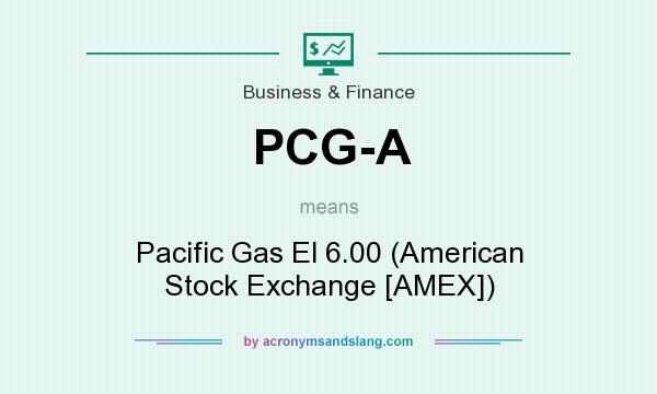 What does PCG-A mean? It stands for Pacific Gas El 6.00 (American Stock Exchange [AMEX])