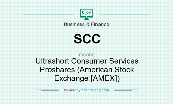 What does SCC mean? It stands for Ultrashort Consumer Services Proshares (American Stock Exchange [AMEX])