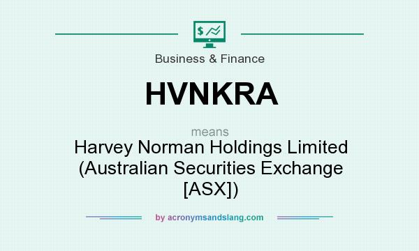 What does HVNKRA mean? It stands for Harvey Norman Holdings Limited (Australian Securities Exchange [ASX])
