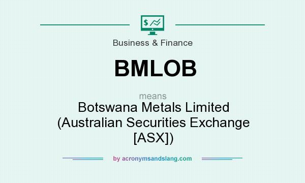 What does BMLOB mean? It stands for Botswana Metals Limited (Australian Securities Exchange [ASX])