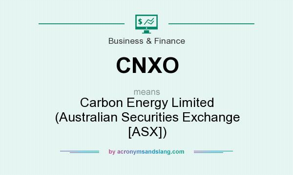 What does CNXO mean? It stands for Carbon Energy Limited (Australian Securities Exchange [ASX])