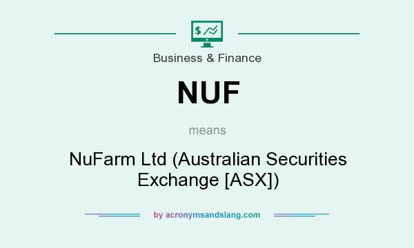 What does NUF mean? It stands for NuFarm Ltd (Australian Securities Exchange [ASX])