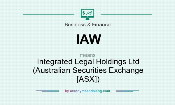 What does IAW mean? It stands for Integrated Legal Holdings Ltd (Australian Securities Exchange [ASX])