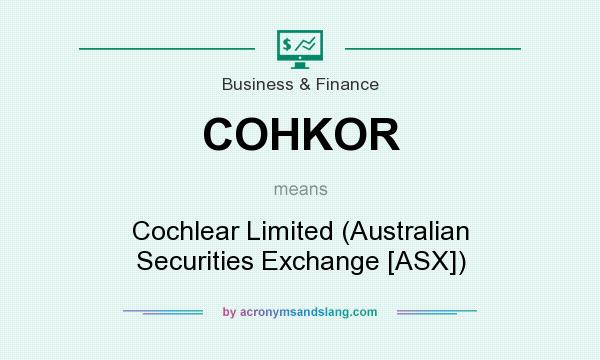 What does COHKOR mean? It stands for Cochlear Limited (Australian Securities Exchange [ASX])