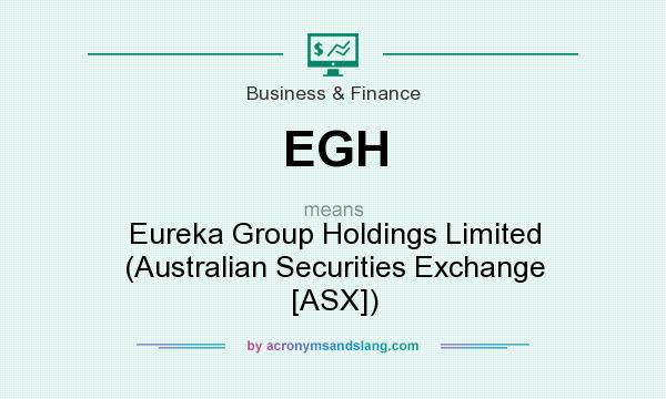 What does EGH mean? It stands for Eureka Group Holdings Limited (Australian Securities Exchange [ASX])