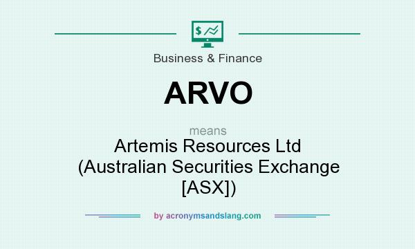 What does ARVO mean? It stands for Artemis Resources Ltd (Australian Securities Exchange [ASX])