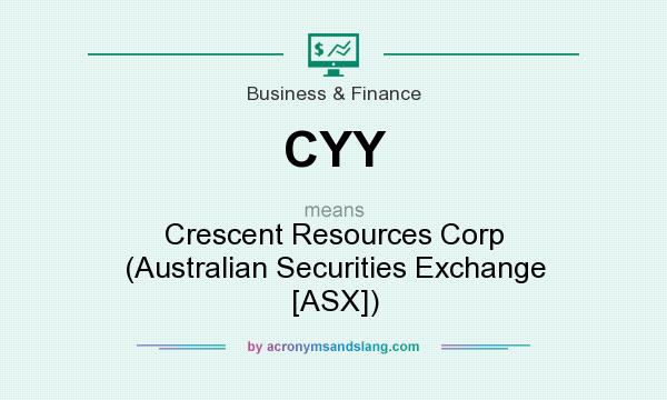 What does CYY mean? It stands for Crescent Resources Corp (Australian Securities Exchange [ASX])