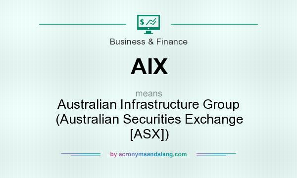 What does AIX mean? It stands for Australian Infrastructure Group (Australian Securities Exchange [ASX])