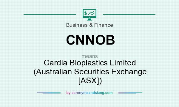 What does CNNOB mean? It stands for Cardia Bioplastics Limited (Australian Securities Exchange [ASX])