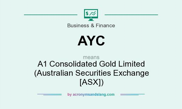 What does AYC mean? It stands for A1 Consolidated Gold Limited (Australian Securities Exchange [ASX])