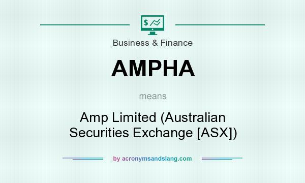 What does AMPHA mean? It stands for Amp Limited (Australian Securities Exchange [ASX])
