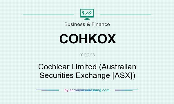 What does COHKOX mean? It stands for Cochlear Limited (Australian Securities Exchange [ASX])