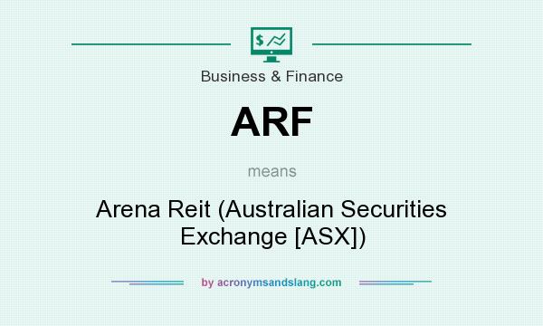 What does ARF mean? It stands for Arena Reit (Australian Securities Exchange [ASX])