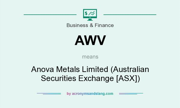 What does AWV mean? It stands for Anova Metals Limited (Australian Securities Exchange [ASX])