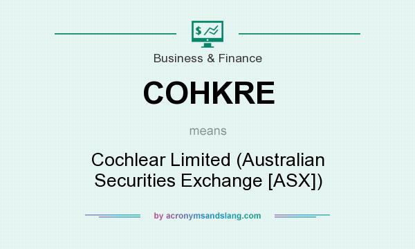 What does COHKRE mean? It stands for Cochlear Limited (Australian Securities Exchange [ASX])
