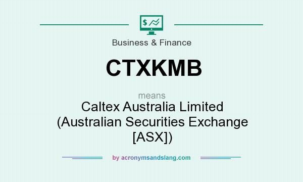 What does CTXKMB mean? It stands for Caltex Australia Limited (Australian Securities Exchange [ASX])