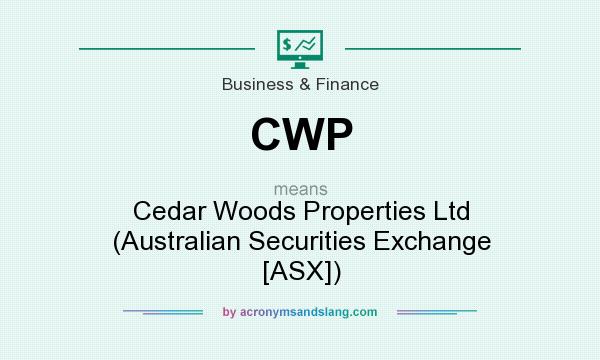 What does CWP mean? It stands for Cedar Woods Properties Ltd (Australian Securities Exchange [ASX])