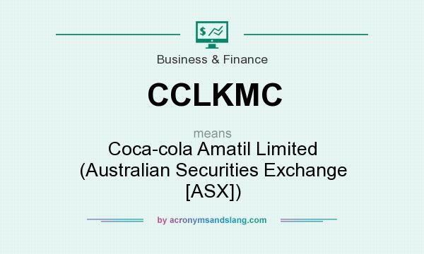 What does CCLKMC mean? It stands for Coca-cola Amatil Limited (Australian Securities Exchange [ASX])