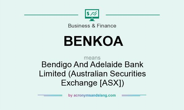 What does BENKOA mean? It stands for Bendigo And Adelaide Bank Limited (Australian Securities Exchange [ASX])