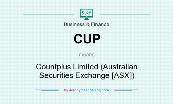 What does CUP mean? It stands for Countplus Limited (Australian Securities Exchange [ASX])