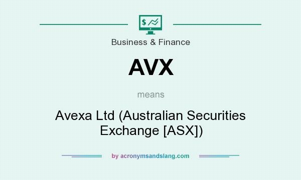 What does AVX mean? It stands for Avexa Ltd (Australian Securities Exchange [ASX])