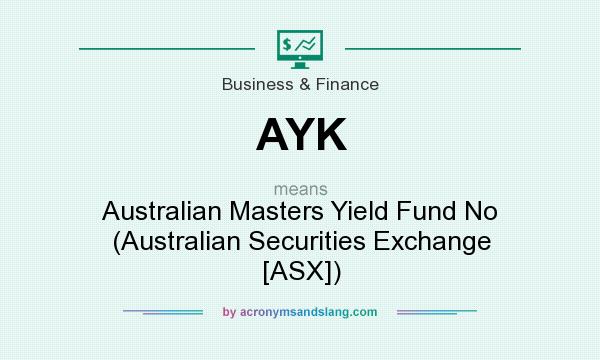 What does AYK mean? It stands for Australian Masters Yield Fund No (Australian Securities Exchange [ASX])