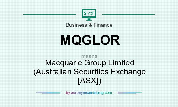 What does MQGLOR mean? It stands for Macquarie Group Limited (Australian Securities Exchange [ASX])