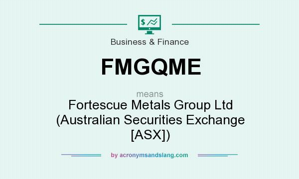 What does FMGQME mean? It stands for Fortescue Metals Group Ltd (Australian Securities Exchange [ASX])