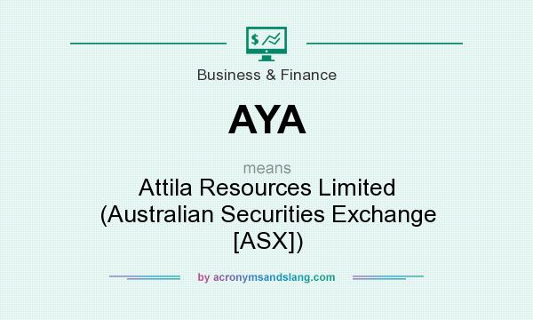 What does AYA mean? It stands for Attila Resources Limited (Australian Securities Exchange [ASX])