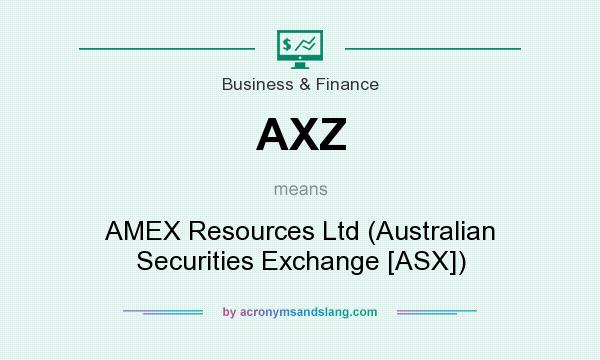 What does AXZ mean? It stands for AMEX Resources Ltd (Australian Securities Exchange [ASX])