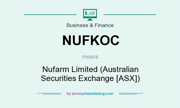 What does NUFKOC mean? It stands for Nufarm Limited (Australian Securities Exchange [ASX])