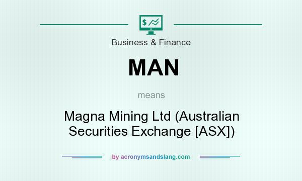 What does MAN mean? It stands for Magna Mining Ltd (Australian Securities Exchange [ASX])