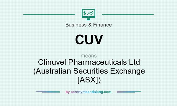 What does CUV mean? It stands for Clinuvel Pharmaceuticals Ltd (Australian Securities Exchange [ASX])
